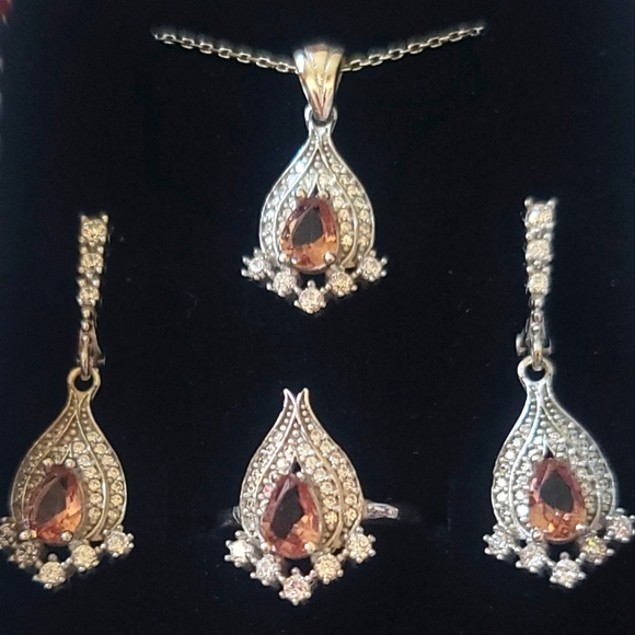 Hand Crafted Jewelry - 925 Sterling Silver Turkish Zultanite Wedding Jewelry Set  for Women,NEW,